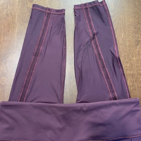 Athleta Shakti Mesh 7/8 Tight Womens Size XL Spiced Cabernet Leggings Athleisure - Picture 6 of 13